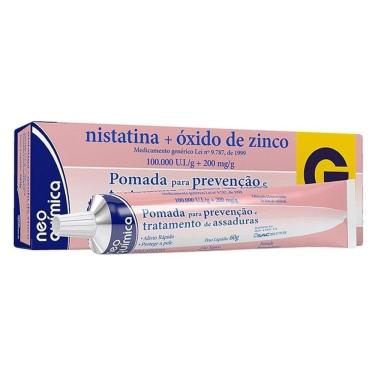 Imagem de Nistatina + Óxido De Zinco 10.000U.I./G + 200Mg/G Pomada 60G