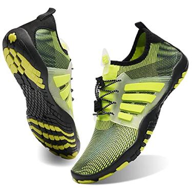 Imagem de WateLves Water Shoes – Meias aquáticas de secagem rápida, para surf, ioga, hidroginástica, Verde fluorescente definitivo, 5.5 Women/4 Men