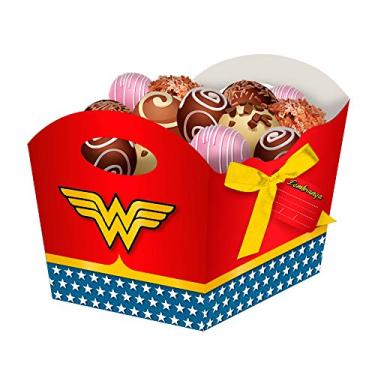 Imagem de Cachepot Médio Mulher Maravilha Festcolor Vermelho/Azul