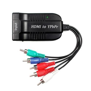 Imagem de DAGIJIRD Conversor componente HDMI para YPBPR 1080p HDMI para YPBPR macho 5RCA RGB adaptador de áudio R/L suporte de saída de áudio DVD