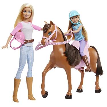 Imagem de Barbie, Conjunto de Brinquedo, Aprendendo a Montar a Cavalo com 1 Boneca Stacie, 1 Boneca Barbie, 1 Cavalo e Acessórios, Para Crianças A Partir de 3 Anos