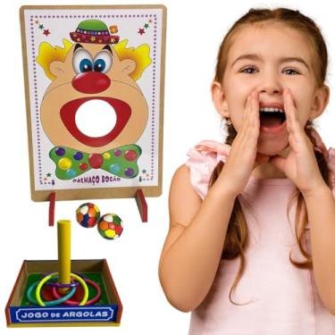 Imagem de Kit Boca do Palhaço e Jogo de Argolas Brinquedo Educativo