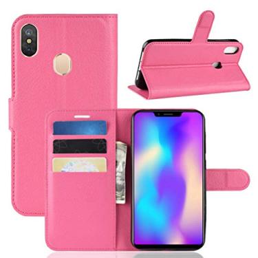 Imagem de LEAGOO S9 Capa, carteira flip de couro PU premium com compartimento para cartão, suporte e fecho magnético [capa interior TPU à prova de choque] Compatível com LEAGOO S9