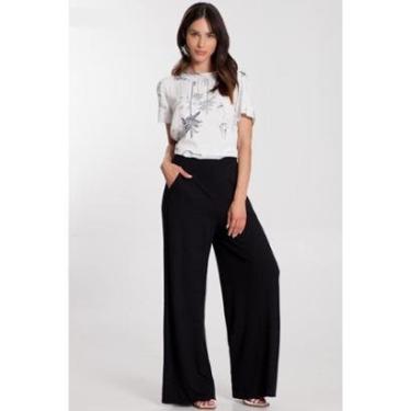 Imagem de Calça Pantalona Lunender Malha Vicenza Preto Tam. M-Feminino