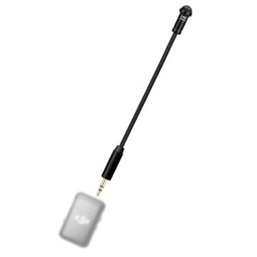 Imagem de Microfone portátil de lapela compatível com sistema de microfone sem fio DJI Mic 2/Mic 1, suporte omnidirecional de lapela de 3,5 mm para entrevista