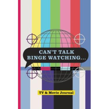 Imagem de Rastreador de assistir a TV e filmes com design personalizado: rastreador de 100 páginas de arte pop moderna para séries de TV e filmes para assistir e avaliar