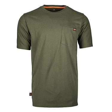 Imagem de Timberland PRO Camiseta masculina de manga curta com bolso central A6ER3-3GG regular - Olive Night