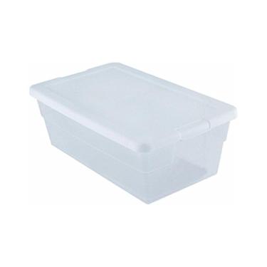 Imagem de Sterilite 16428012 6 Quart/5.7 Liter Storage Box, White Lid with Clear Base (Pack of 12)