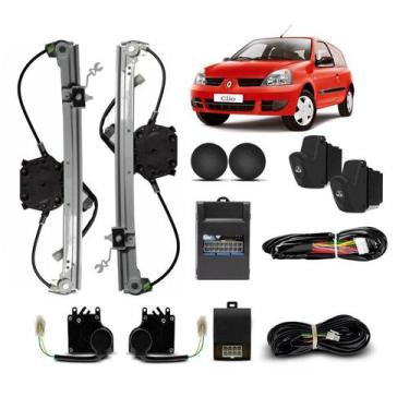 Imagem de Kit Vidro Eletrico Clio 2 Portas 2011 2012  Sensoriz + Trava - Sp. Rep