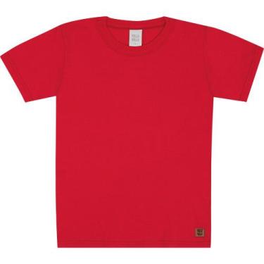 Imagem de Camiseta Infantil Menino Manga Curta Pulla Bulla Ref. 50761, Vermelho,