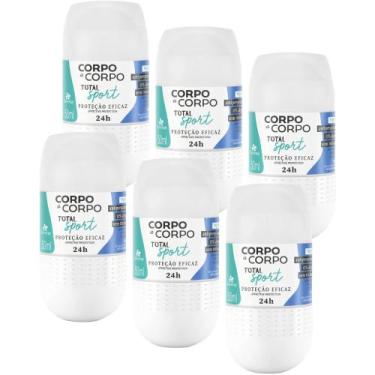 Imagem de 6 Desodorante Antiperspirate Roll on Total Sport 50ml Davene