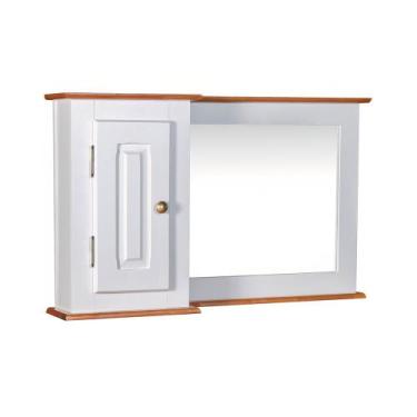 Imagem de Armário De Banheiro Com Espelho 1 Porta e Prateleira Dália 3059-97 Lin