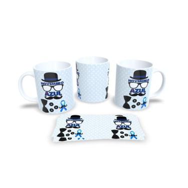 Imagem de Canecas Branca de Porcelana Personalizadas Novembro Azul - Estampa Sub