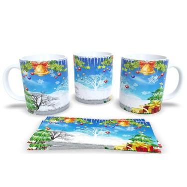 Imagem de Canecas de Porcelana Personalizadas Arvore de Natal - Estampa Sublimad