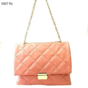 Imagem de Bolsa Feminina Matelassê com Alça de Corrente 6907 - H2 Bolsas, Rosa