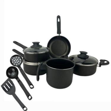 Imagem de Conjunto De Panelas 8 Pçs Teflon Tampas De Vidro smart - Multi Alumíni