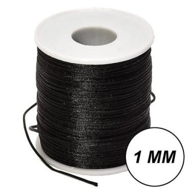 Imagem de Fio Cordão Cetim 100m Seda Rabo Rato de Rato 1mm - Rolos Vários Tamanh