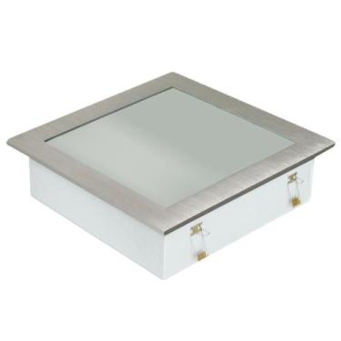 Imagem de Plafon Space Emb. Quad. 20cm Alum. Vidro Fosco E-27 1 Lamp. Max 60w Es