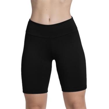 Imagem de Bermudinha Fitness Vekyo Modas Feminina Suplex Liso Ciclismo Roupa de 