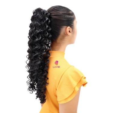 Imagem de Aplique Rabo De Cavalo Cacheado Com Cabelo Organico Premium - 60Cm - C