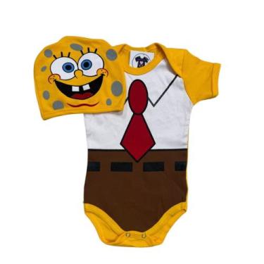 Imagem de Body Bebê Menino -  Bob Esponja  + Touca - Temático - RL, G