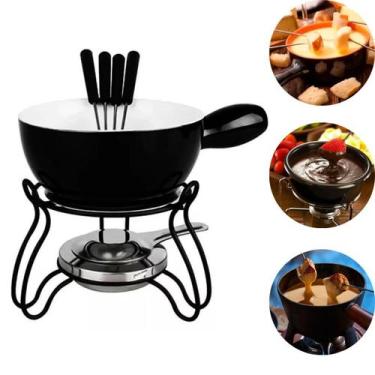 Imagem de Conjunto Panela Para Fondue Cerâmica 8 Peças Lausanne 700 Ml - Haüskra