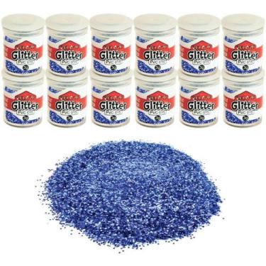Imagem de Glitter PVC Azul Royal Pote 3G - Pacote com 12 - Honey