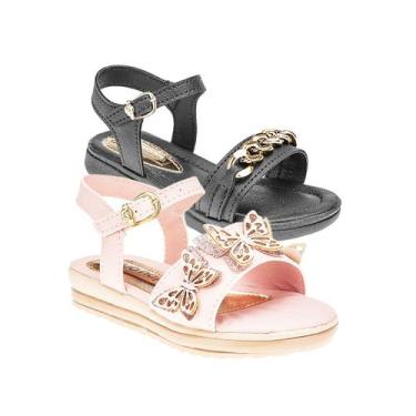 Imagem de Sandalia Papete Infantil Menina - KIT 2 PARES Tam 23 ao 34 - sapatinho
