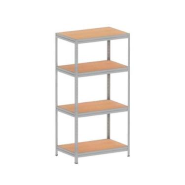 Imagem de Estante Pesada Prateleira de Madeira Pandin 1,85 x 0,60 m Cinza Crista