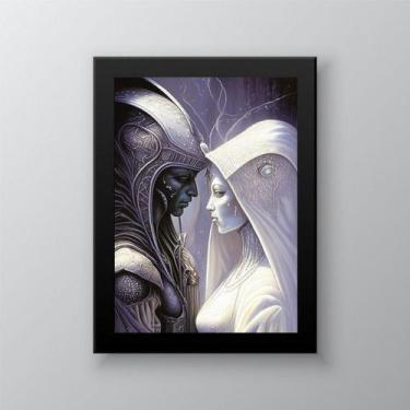 Imagem de Quadro Decorativo Ísis e Osiris 24x18cm - com vidro - Quadros On-line,