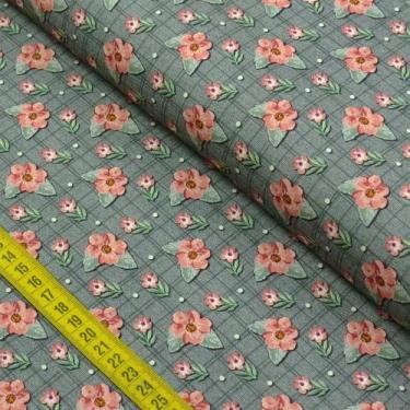 Imagem de Tecido Estampado para Patchwork - Requinte: Mini Floral Sweet Grafite 
