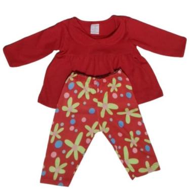 Imagem de Roupa para Bebê Menina de frio meia estação - Duda Shop, Vermelho