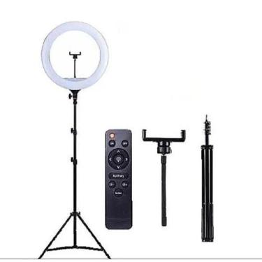 Imagem de Ring Light 14 Profissional Tripé 2.1m+controle remoto  E Novidade - So