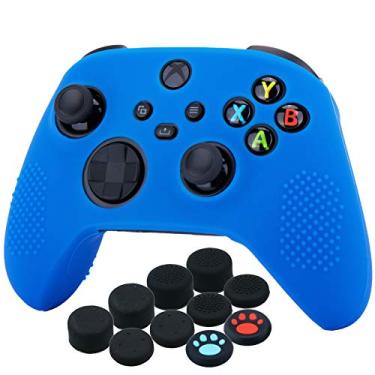 Imagem de YoRHa Capa de silicone para controle Xbox Series X/S x 1 (azul) com alças de polegar x 10