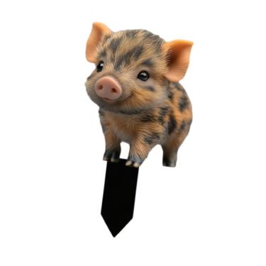 Imagem de FLCPJGV Estaca de porco de jardim acrílico decorativa estaca animal quintal bonito para quintal festival