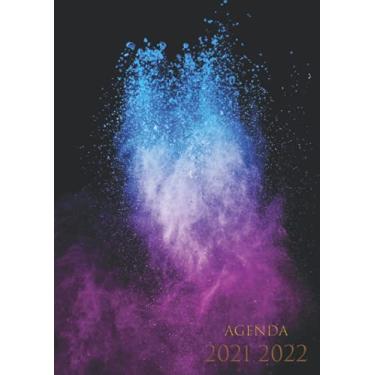 Imagem de AGENDA 2021 2022: A4 semana vista vertical, planificador semanal y mensual 2021 2022, calendario, 14 meses, de Junio de 2021 a Junio de 2022, Planificadora diaria negro