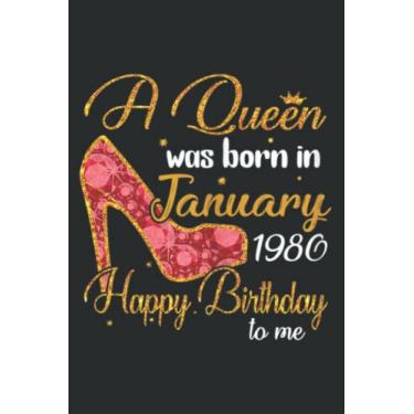 Imagem de A Born in January 1980 40Th Birthday Gifts Girls Meme: Wide Ruled Paper Notebook Journal with 6" x 9", 120 Pages | Pretty Wide Blank Lined Workbook ... for Home School College for Writing Notes.