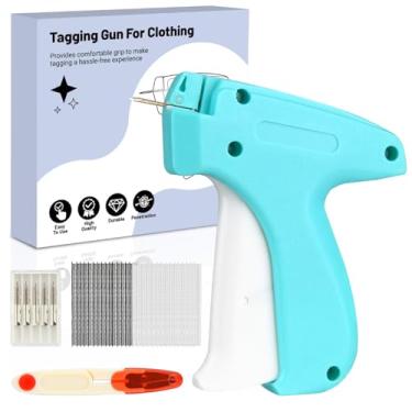 Imagem de Pistola de etiquetagem para roupas, pistola de etiqueta de roupas de ponto fino, mini pistola de costura para roupas, fixador rápido de roupas - inclui 3000 fixadores (preto e branco), 6 agulhas, 1