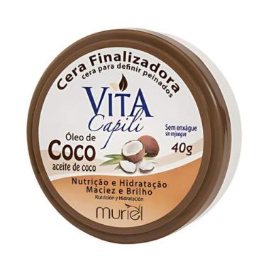Imagem de Cera Finalizadora Óleo d Coco Nutrição Hidratação Maciez 40g - Muriel