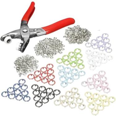 Imagem de Alicate de aplicar botão de metal 35 tictac mais 100 botões pressão Eb