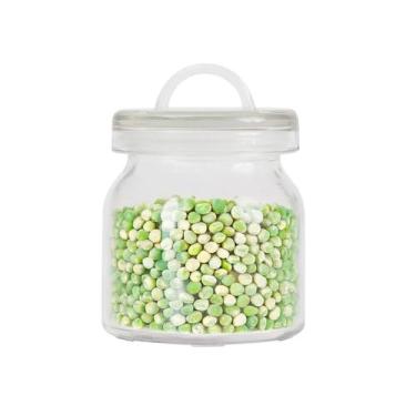 Imagem de Pote de vidro 500ml com alça na tampa redondo - Mozcada, U, TRANSPAREN