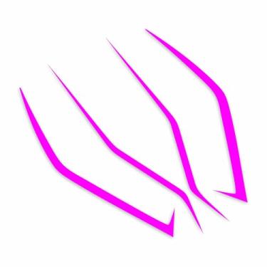 Imagem de Awonderful Adesivo de carenagem de motocicleta, decalque de vinil refletivo com forte aderência para Kawasaki Ninja400 H2 H2SX (lavanda, 4 peças por conjunto)