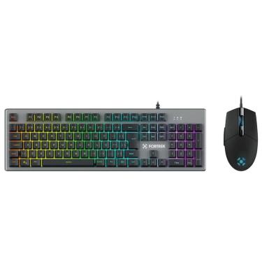 Imagem de Kit Gamer Teclado e Mouse Fortrek Ranger Rainbow Grafite