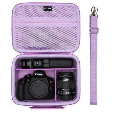 Imagem de L LTGEM Estojo Para Câmera Compatível Com Canon Eos Rebel T7 / R100 / R50 / R5 / R6 Mark Ii / R7 / R8 / 90D / 5D Mark Iv, Sony, Nikon Dslr Camera, Lente, Tripé, Com 4 Peças De Divisórias E Alça De O