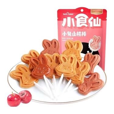 Imagem de Pirulitos mistos de espinheiro, lanches de frutas de espinheiro doce e azedo, lanche saudável para crianças e adultos, mastigável e delicioso, embrulhado individualmente, 85 g por pacote