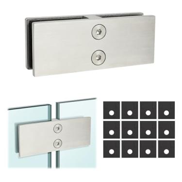 Imagem de LukLoy Grade de vidro para braçadeira de vidro, suporte de aço inoxidável 304 para balaustrada de vidro cerca de piscina (1 peça 180°)