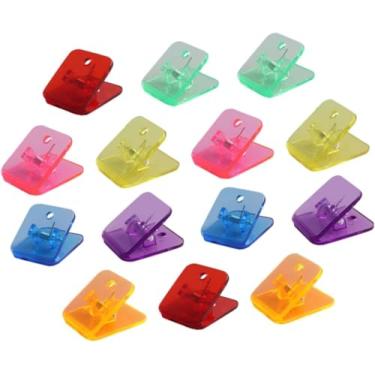 Imagem de 10 peças de clipes transparentes para escritório, grampos de papel multifuncionais, suportes de papel de metal, clipes de vedação de plástico para notas e pastas, clipes autoadesivos para pendurar na
