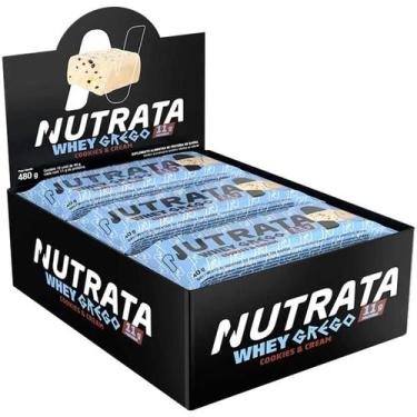 Imagem de Barra de Proteina Nutrata Whey Grego Bar Cookies Cream cx 12