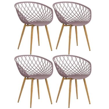 Imagem de Kit - 4 X Cadeiras Clarice Nest Com Apoio De Braços - Sidera - Fendi