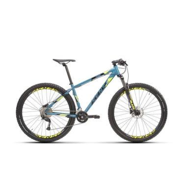 Imagem de Bicicleta aro 29 sense fun evo aqua/amarelo tam L freio hidra 2021/2022 kit shimano 2X9 18V